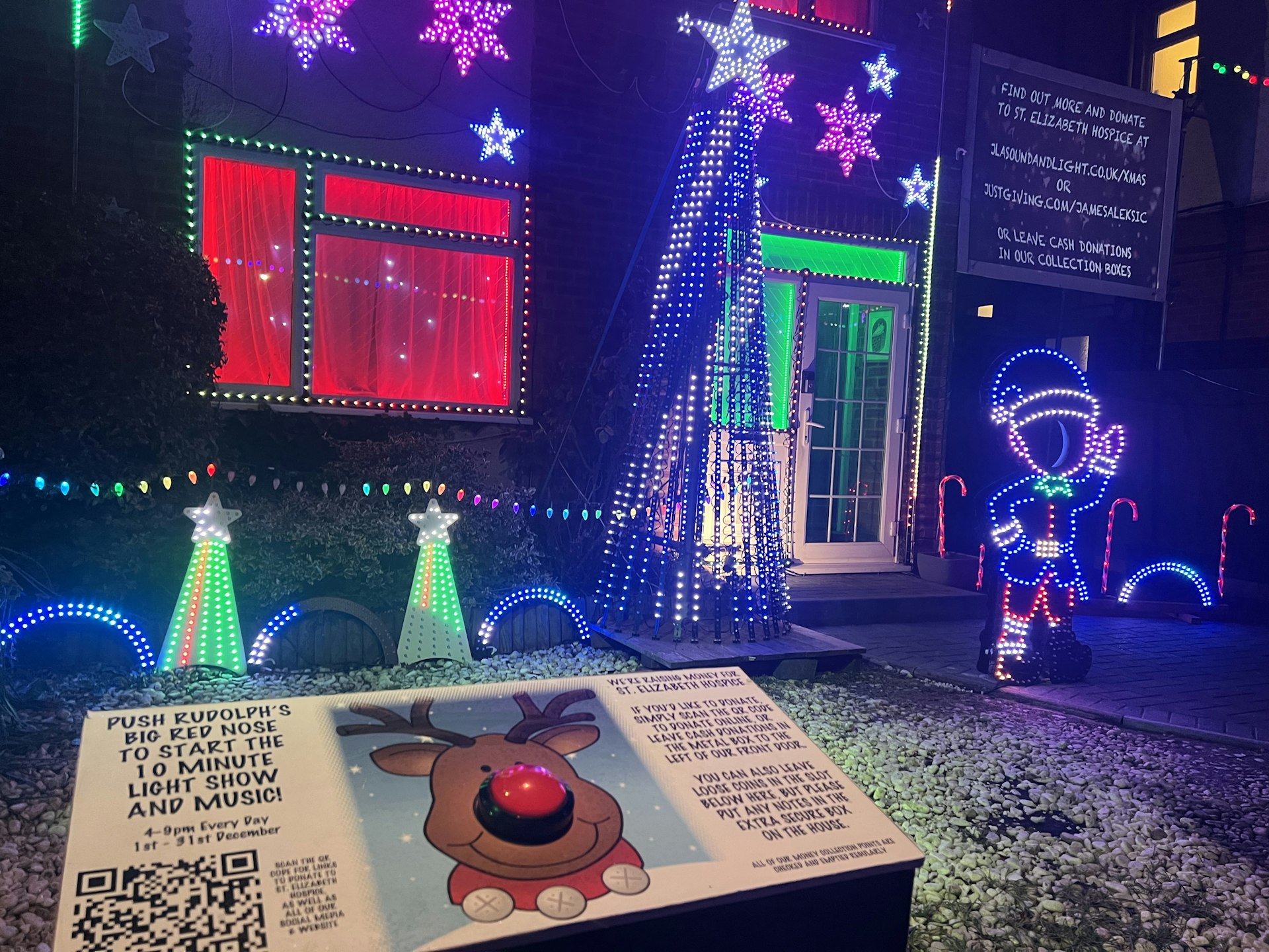 Christmas lights at house